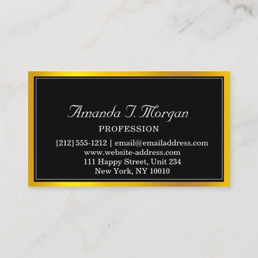 Event Wedding Planner Diamond Gold Lijst VIP Visitekaartje (Achterkant)