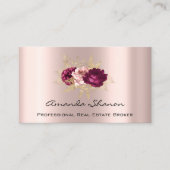 Event Wedding Planner Florals Roos Marsala QR Code Visitekaartje (Voorkant)