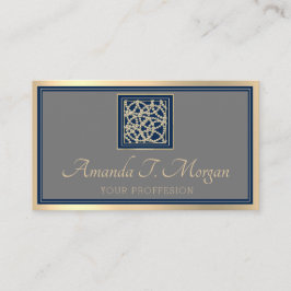 Event Wedding Planner Gold Lijst Gray Blue Navy Visitekaartje