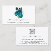 Event Wedding Planner Gold Rozen White LogoQRCODE Visitekaartje (Voorkant / Achterkant)