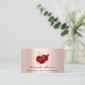 Event Wedding Planner Red Gold Rozen Logo QR CODE Visitekaartje (Staand voorkant)