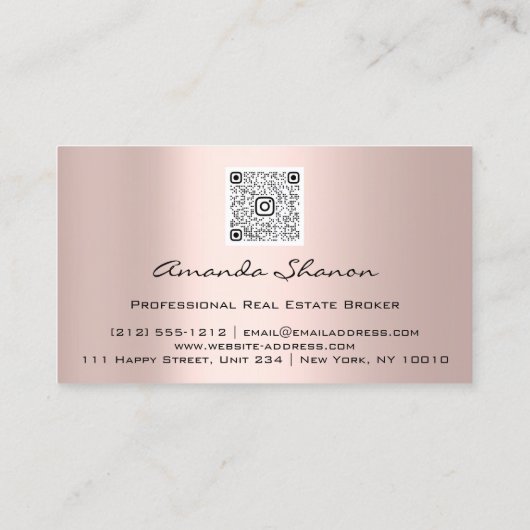 Event Wedding Planner Roos Ivory Logo QR CODE Visitekaartje (Achterkant)
