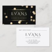 Event Wedding Planner Stippen Golden Lights ingeli Afsprakenkaartje (Voorkant / Achterkant)