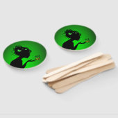 Eventail De groene vlindervrouw Handwaaier (Niet-gemonteerd)
