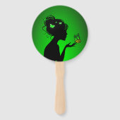 Eventail De groene vlindervrouw Handwaaier (Voorkant)