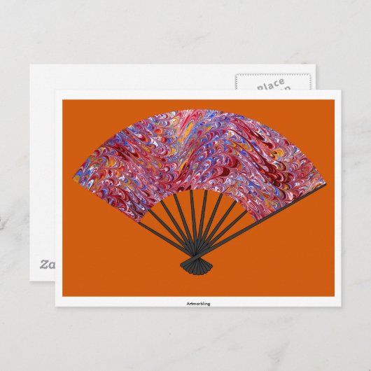 Eventail marbré briefkaart (Voorkant / Achterkant)