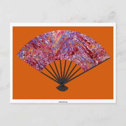 Eventail marbré briefkaart (Voorkant)