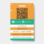 Eventbadgegegevens Badge (Achterkant)