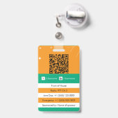 Eventbadgegegevens Badge (Achterkant met uittrekbare clip)