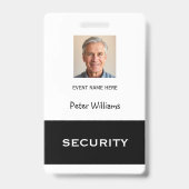 Eventbeveiliging Foto ID-badgepas Badge (Achterkant)