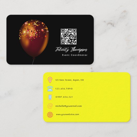Eventcoördinator QR-code Visitekaartje (Voorkant / Achterkant)