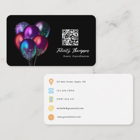 Eventcoördinator QR-code Visitekaartje (Voorkant / Achterkant)
