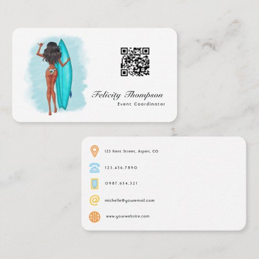 Eventcoördinator QR-code Visitekaartje (Voorkant / Achterkant)