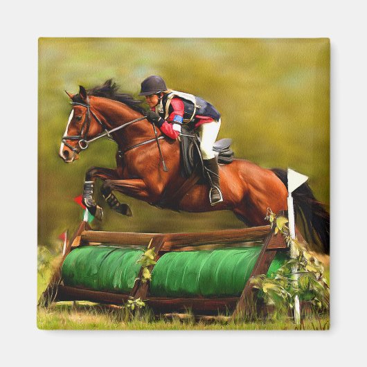 Eventer - Horse Art Magneet (Voorkant)