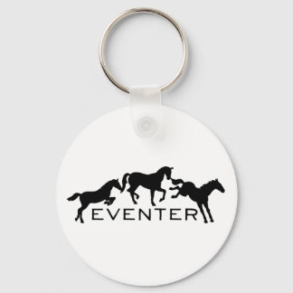 Eventer with Three Jumping Horses Sleutelhanger