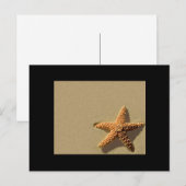 Evento estrellas de mar tropical y la invitación d briefkaart (Voorkant / Achterkant)