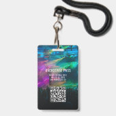 Eventpersoneel Backstage Pas QR Code ID Badge (Achterkant met lanyard)