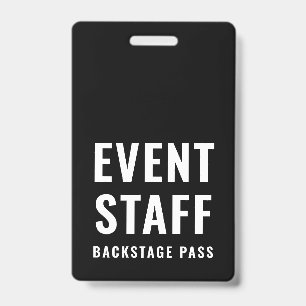 Eventpersoneel Backstage Pas QR Code ID Badge