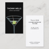 Events Bartender Martini Visitekaartje (Voorkant / Achterkant)