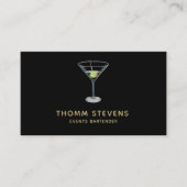 Events Bartender Martini Visitekaartje (Voorkant)