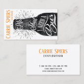 Events Bartender Visitekaartje (Voorkant / Achterkant)