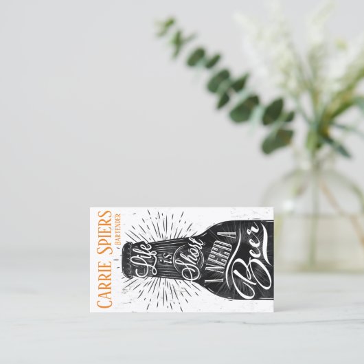 Events Bartender Visitekaartje (Staand voorkant)