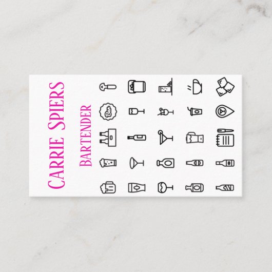 Events Bartender Visitekaartje (Voorkant)