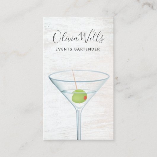 Events Bartender Visitekaartje (Voorkant)