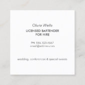Events Bartender Visitekaartje (Achterkant)
