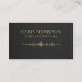 Events & Entertainment Music Black Gold QR Code Visitekaartje (Voorkant)