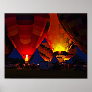 Events Glow Hot Air Ballon Fine Art Poster