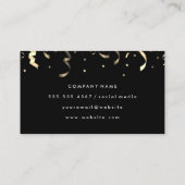 Events Party Popper en Confetti Visitekaartje (Achterkant)