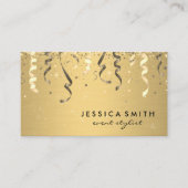 Events Party Popper en Confetti Visitekaartje (Voorkant)