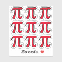 Eventuele aangepaste kleur pi symbool stickers