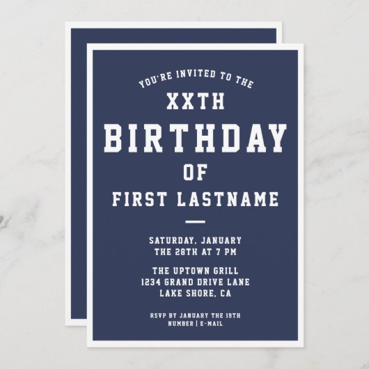 EVENTUELE AGENTSCHAPPEN | Navy Blue Kaart (Voorkant / Achterkant)