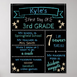 EVENTUELE GESCHIKTE Eerste dag van het schoolteken Poster