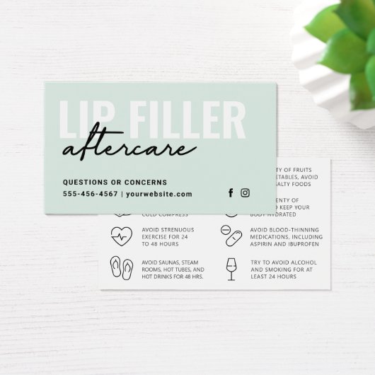 Eventuele kleuropvulinstructies Nazorg Kaart (Bureau)