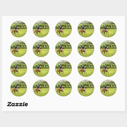 Eventuele paardenbonkers ronde sticker (Vel)