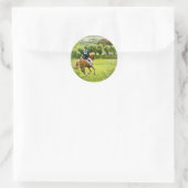 Eventuele paardenbonkers ronde sticker (Tas)