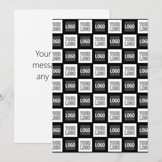 Eventuele twee logo's of Afbeeldingen herhalingspa Bedankkaart (Voorkant / Achterkant)