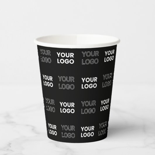 Eventuele twee logo's of Afbeeldingen herhalingspa Papieren Bekers (Links)