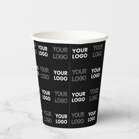 Eventuele twee logo's of Afbeeldingen herhalingspa Papieren Bekers (Rechts)