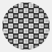 Eventuele twee logo's of Afbeeldingen herhalingspa Ronde Sticker (Voorkant)