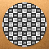 Eventuele twee logo's of Afbeeldingen herhalingspa Ronde Sticker