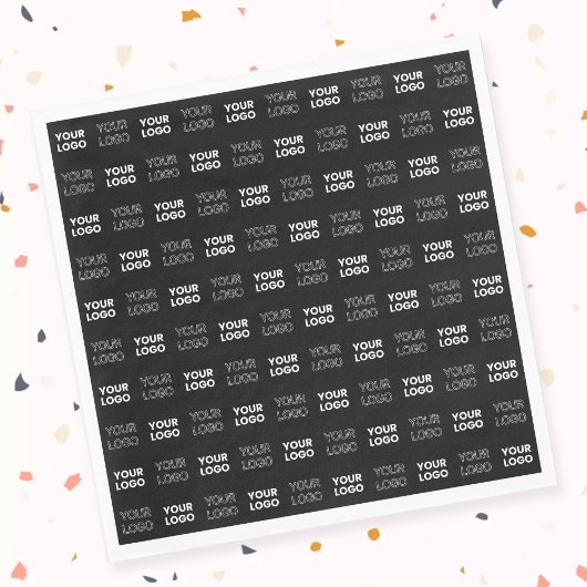 Eventuele twee logo's of Afbeeldingen herhalingspa Servet