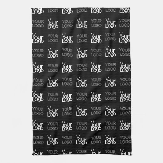 Eventuele twee logo's of Afbeeldingen herhalingspa Theedoek (Verticaal)