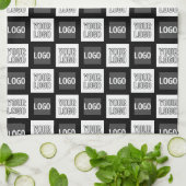 Eventuele twee logo's of Afbeeldingen herhalingspa Theedoek (Gevouwen)