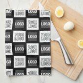 Eventuele twee logo's of Afbeeldingen herhalingspa Theedoek (Quarter Fold)