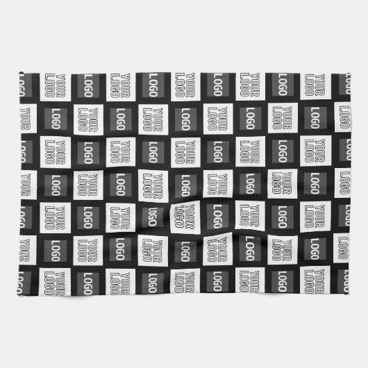 Eventuele twee logo's of Afbeeldingen herhalingspa Theedoek (Horizontaal)