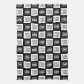 Eventuele twee logo's of Afbeeldingen herhalingspa Theedoek (Verticaal)